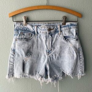 Old Navy | High Rise Acid Washed Distressed Jean Shorts